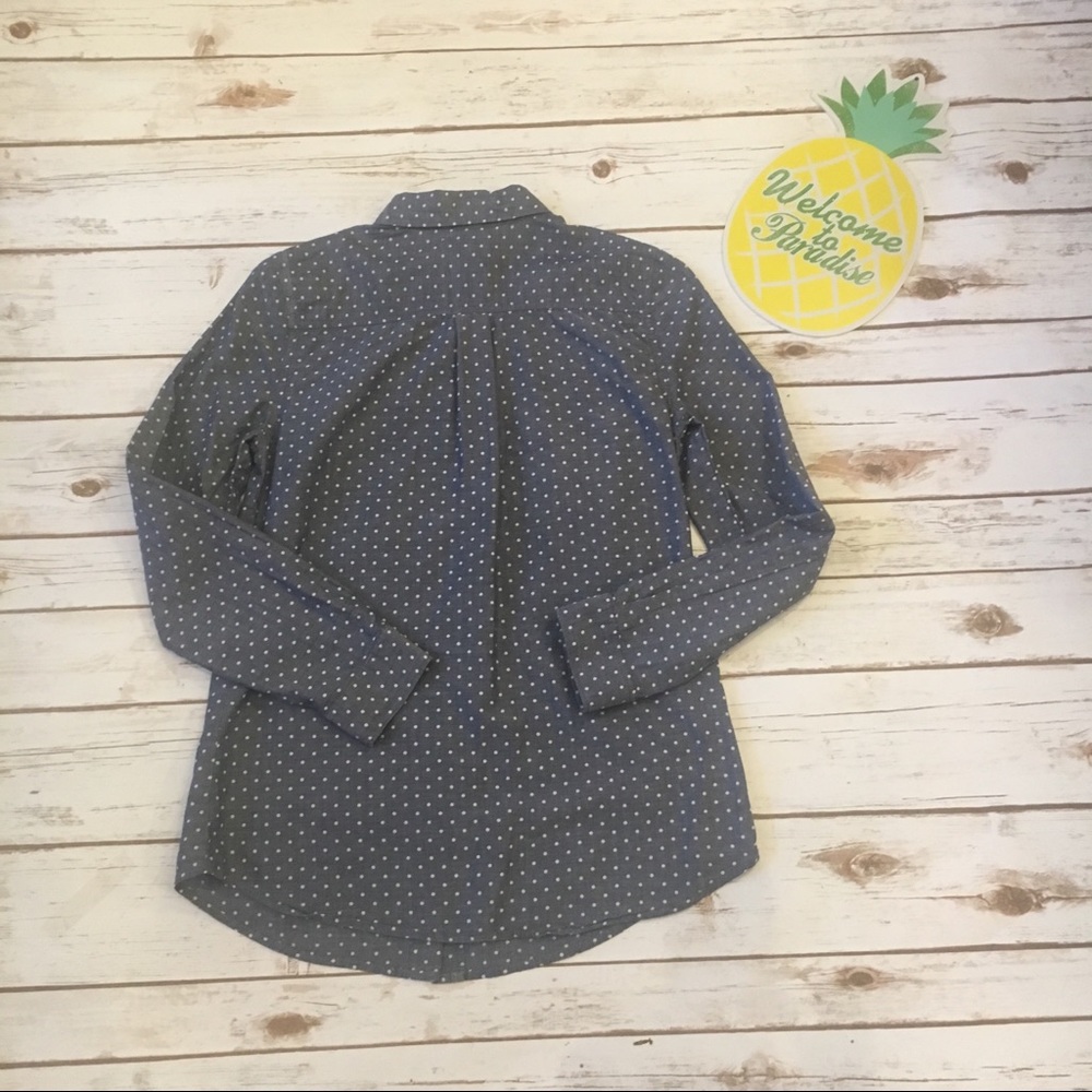 Old Navy Polka Dot Chambray Button Down Size XS - Picture 6 of 7